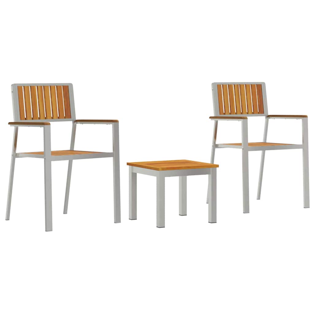 vidaXL Garden Dining Set 3 pcs Brown 2