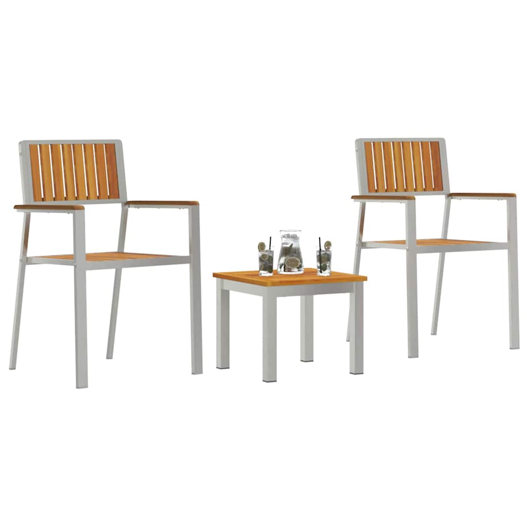 vidaXL Garden Dining Set 3 pcs Brown 3