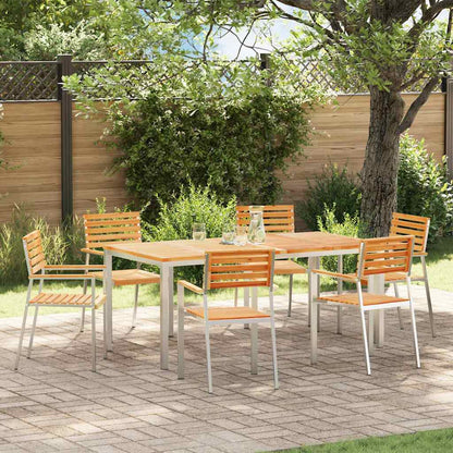 vidaXL Garden Chair and Stainless Steel