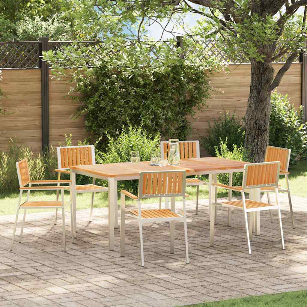 vidaXL Garden Chair and Stainless Steel