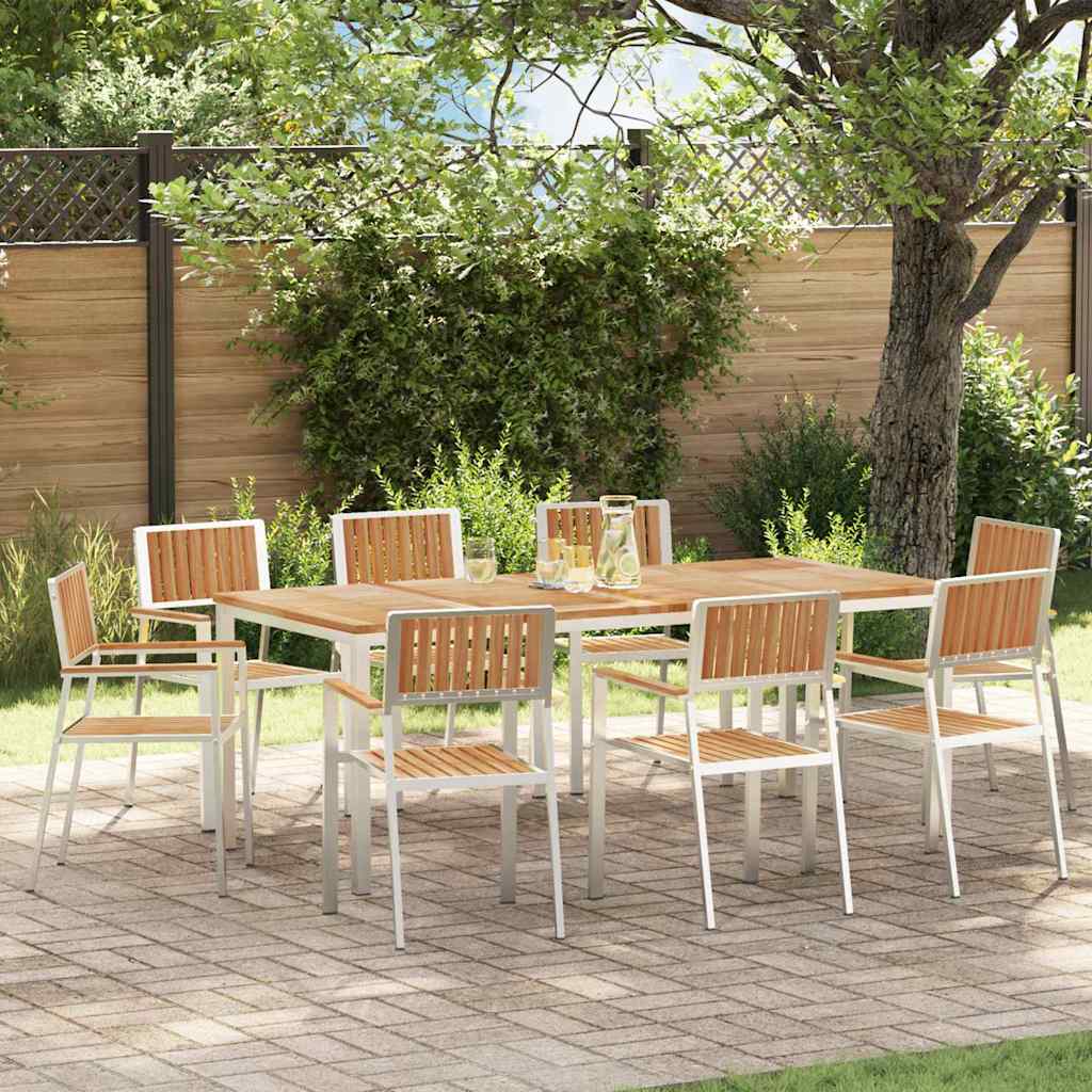 vidaXL Garden Chair and Stainless Steel