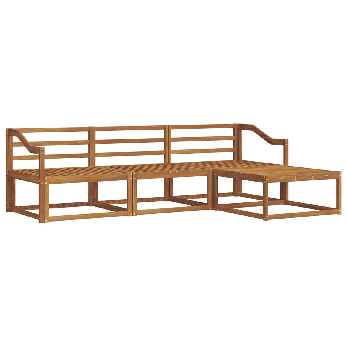 vidaXL Outdoor Sofa Set 4 pcs Natural Solid Acacia Wood 2