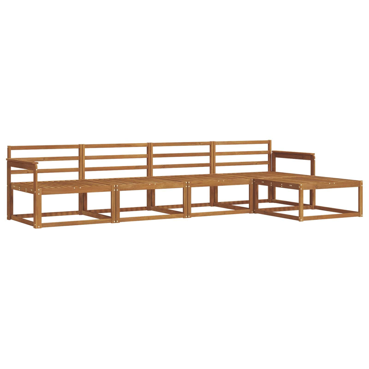 vidaXL Outdoor Sofa Set 5 pcs Natural Solid Acacia Wood 2