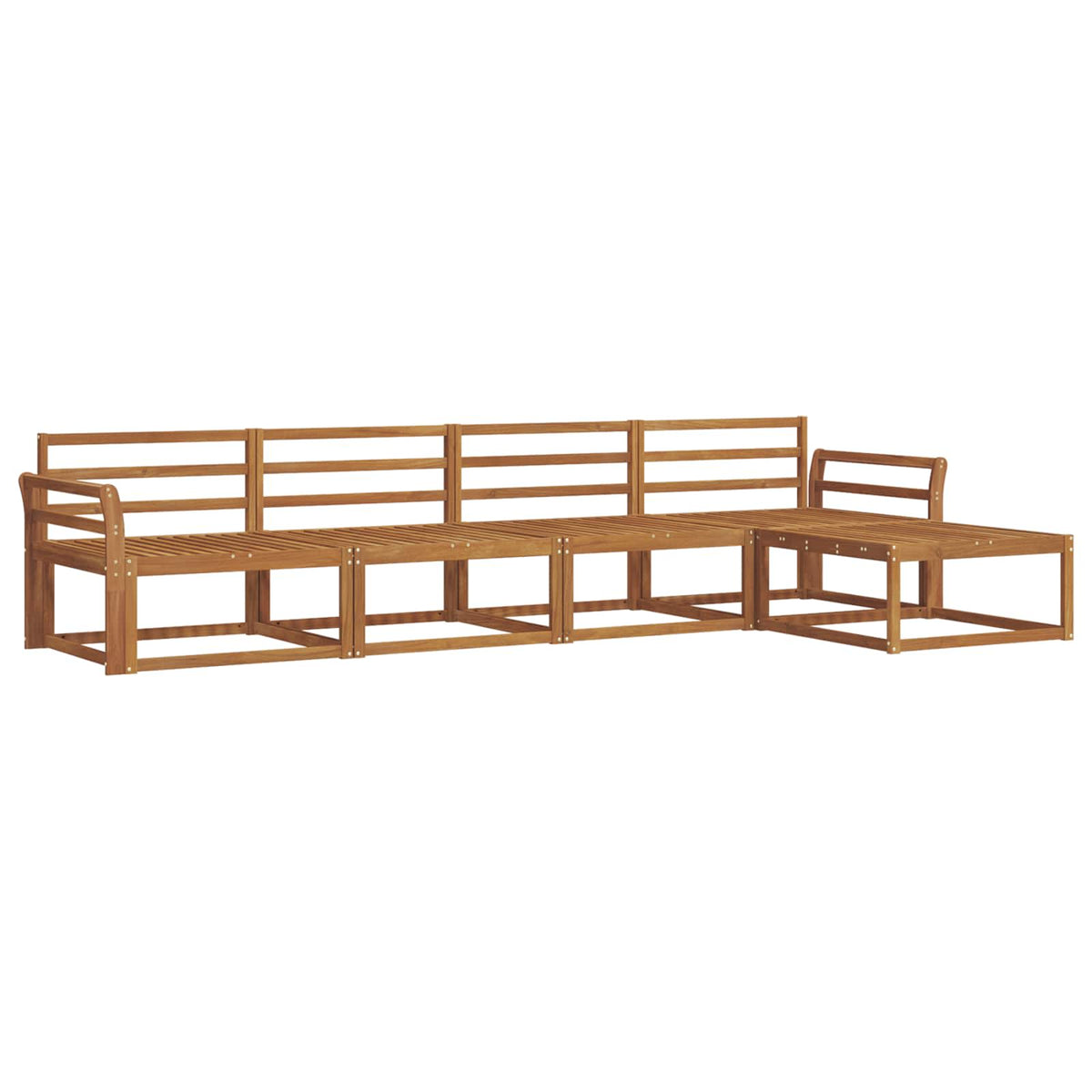 vidaXL Outdoor Sofa Set 5 pcs Natural Solid Acacia Wood 2
