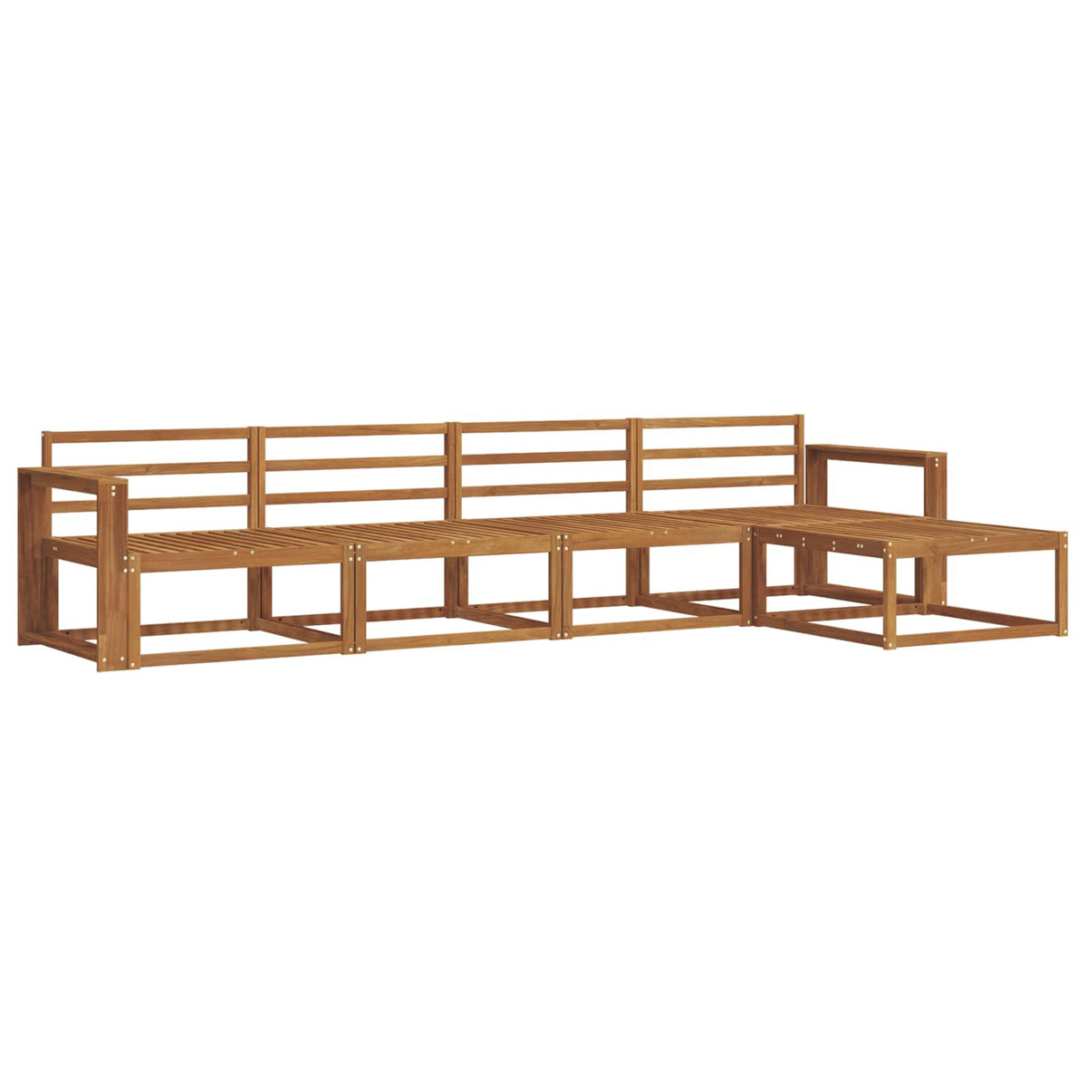 vidaXL Outdoor Sofa Set 5 pcs Natural Solid Acacia Wood 2
