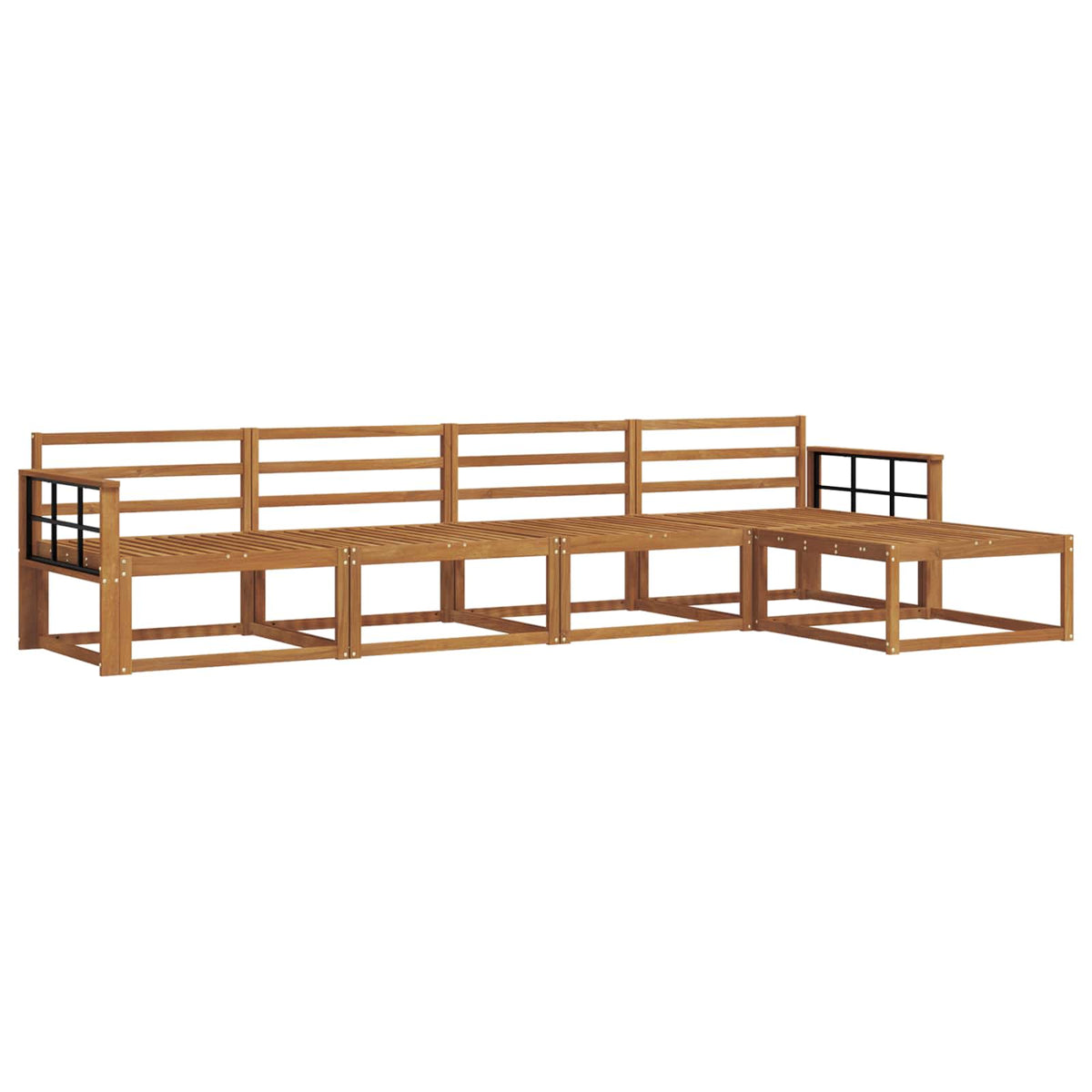vidaXL Outdoor Sofa Set 5 pcs Natural Solid Acacia Wood 2