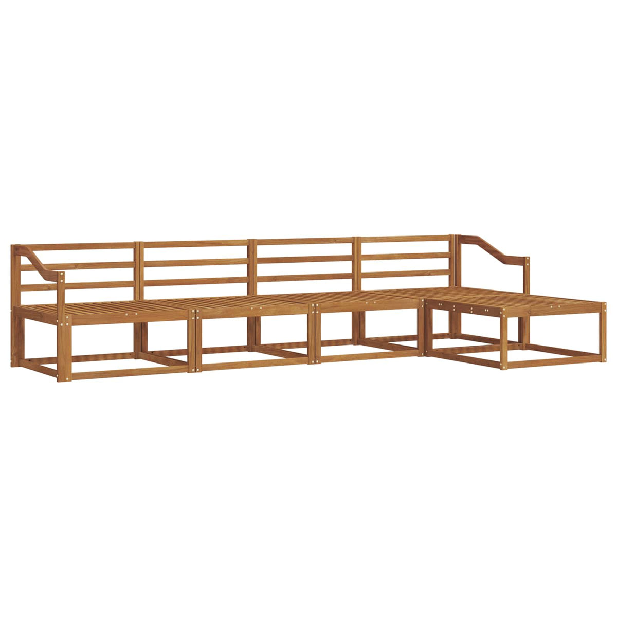vidaXL Outdoor Sofa Set 5 pcs Natural Solid Acacia Wood 2