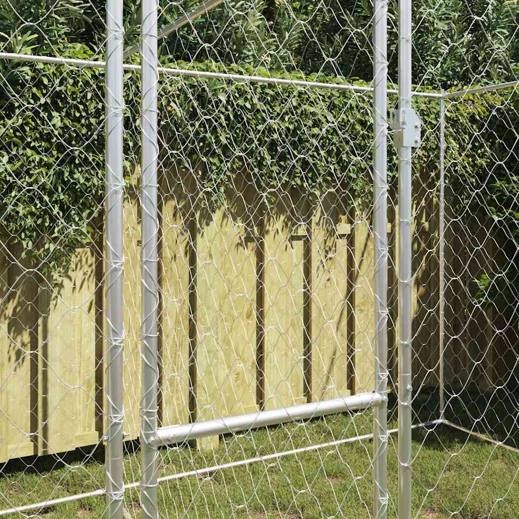 vidaXL Dog Cage Silver 400 x 200 x 200 cm Galvanised Steel 3