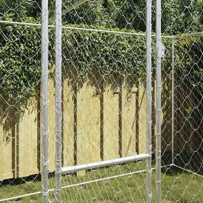 vidaXL Dog Cage Silver 400 x 200 x 200 cm Galvanised Steel 3
