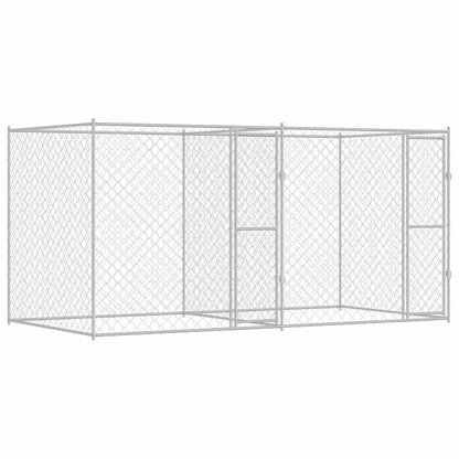 vidaXL Dog Cage Silver 400 x 200 x 200 cm Galvanised Steel 2