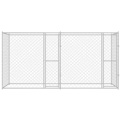 vidaXL Dog Cage Silver 400 x 200 x 200 cm Galvanised Steel 4