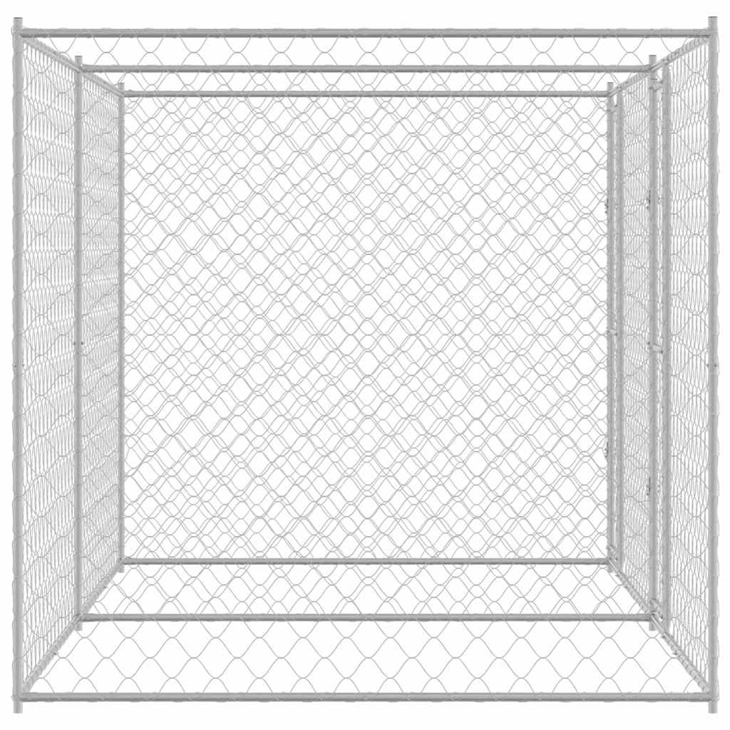 vidaXL Dog Cage Silver 400 x 200 x 200 cm Galvanised Steel 5