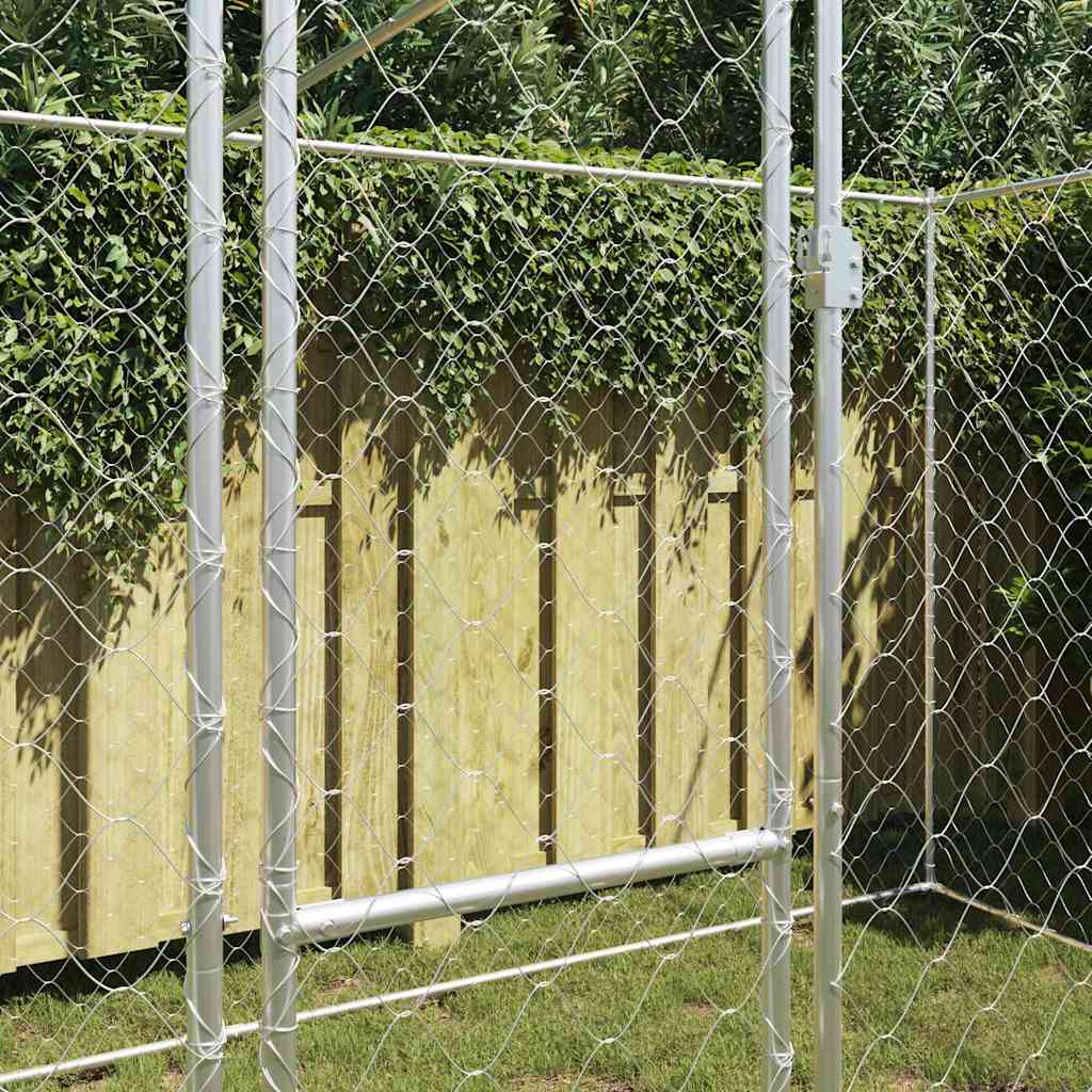 vidaXL Dog Cage Silver 400 x 200 x 200 cm Galvanised Steel 3