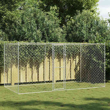 vidaXL Dog Cage Silver 400 x 200 x 200 cm Galvanised Steel 1