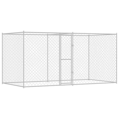 vidaXL Dog Cage Silver 400 x 200 x 200 cm Galvanised Steel 2