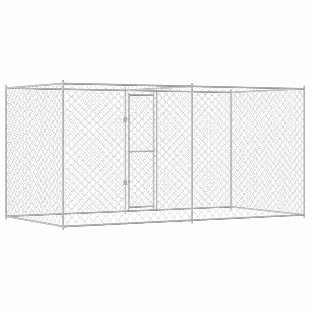 vidaXL Dog Cage Silver 400 x 200 x 200 cm Galvanised Steel 6
