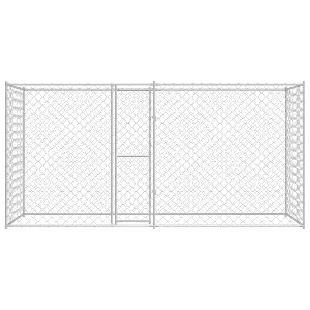 vidaXL Dog Cage Silver 400 x 200 x 200 cm Galvanised Steel 4