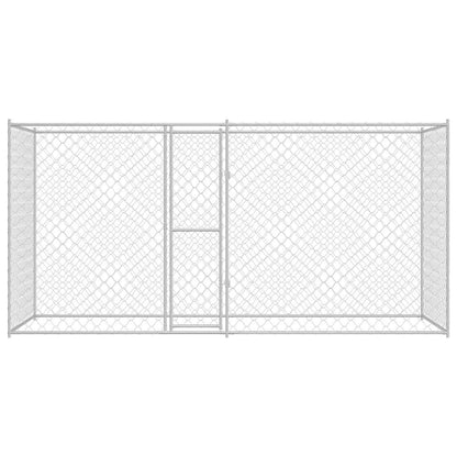 vidaXL Dog Cage Silver 400 x 200 x 200 cm Galvanised Steel 4