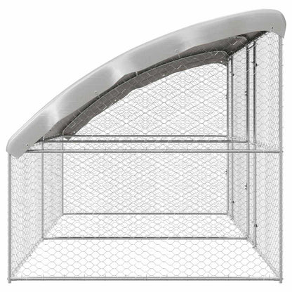 vidaXL Dog Kennel 2 pcs Silver 4 x 2 x 2 m Galvanised steel 5