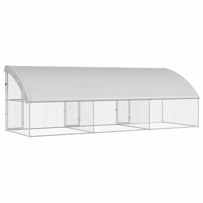 vidaXL Dog Kennel 3 pcs Silver 6 x 2 x 2 m Galvanised steel 6