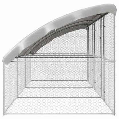 vidaXL Dog Kennel 3 pcs Silver 6 x 2 x 2 m Galvanised steel 5