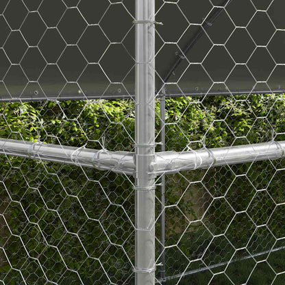 vidaXL Dog Kennel 2 pcs Silver 4 x 2 x 2 m Galvanised steel 3
