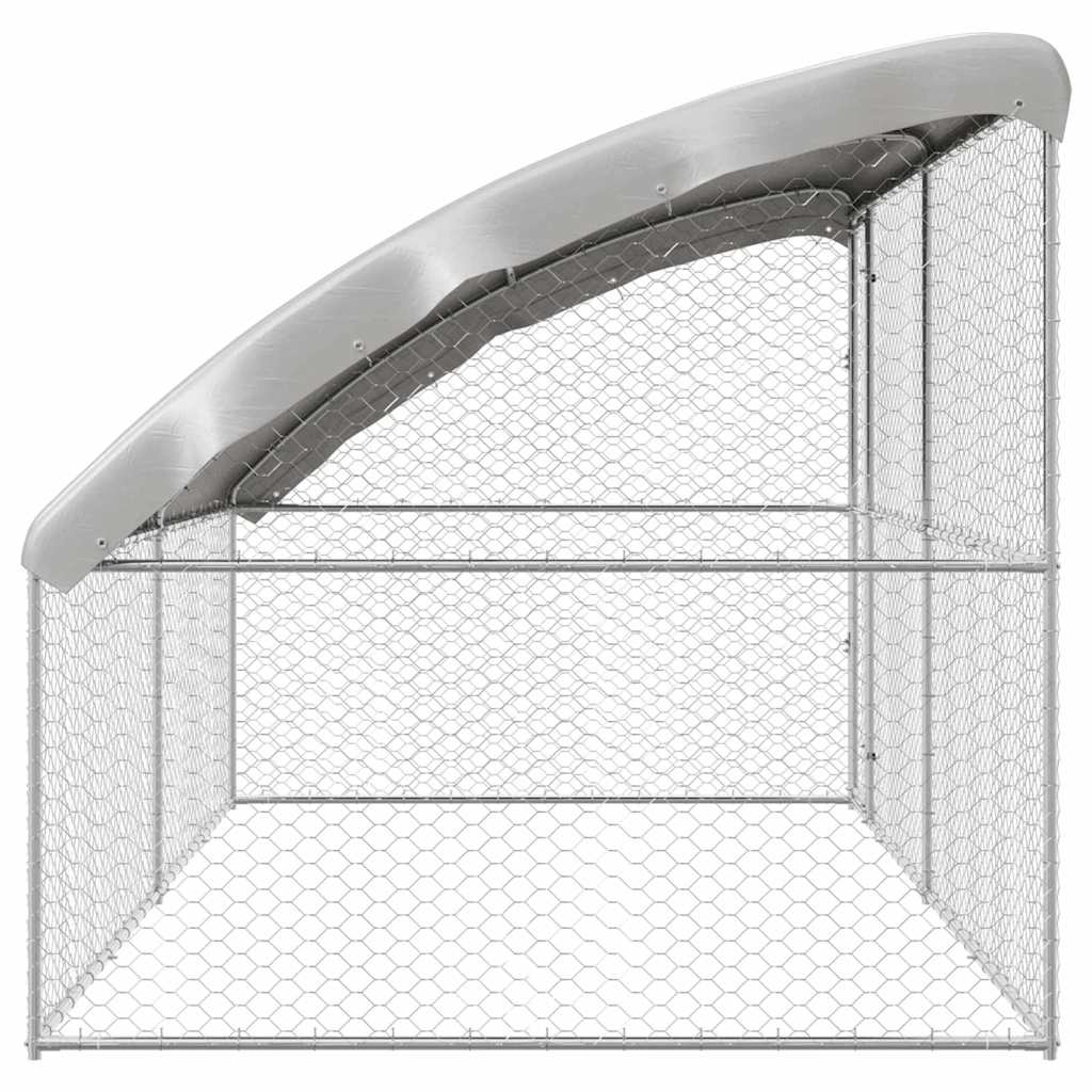 vidaXL Dog Kennel 2 pcs Silver 4 x 2 x 2 m Galvanised steel 5