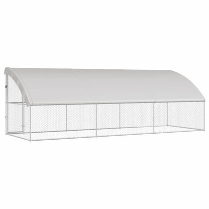 vidaXL Dog Kennel 3 pcs Silver 6 x 2 x 2 m Galvanised steel 6