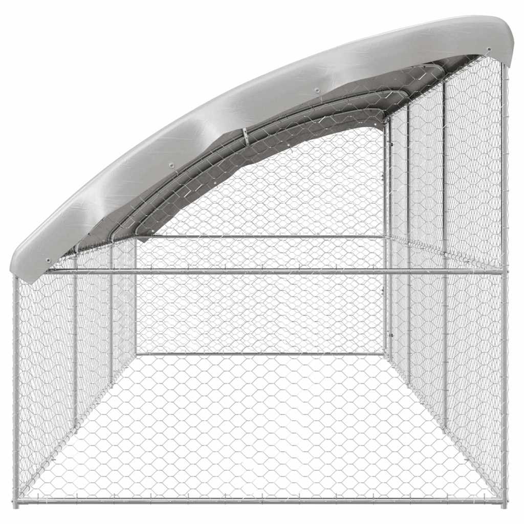 vidaXL Dog Kennel 3 pcs Silver 6 x 2 x 2 m Galvanised steel 5