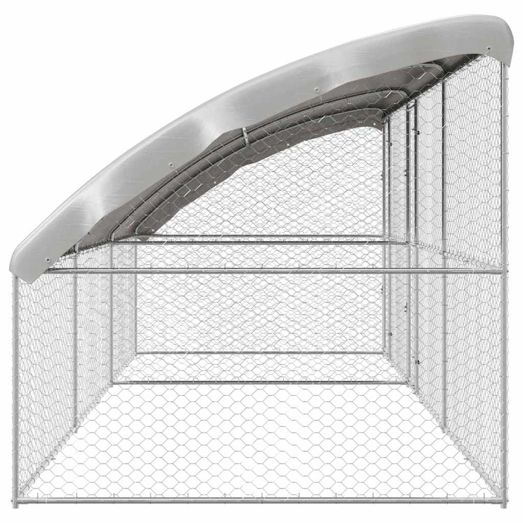 vidaXL Dog Kennel 3 pcs Silver 6 x 2 x 2 m Galvanised steel 5