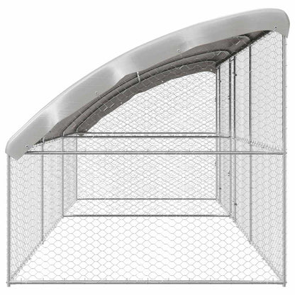 vidaXL Dog Kennel 3 pcs Silver 6 x 2 x 2 m Galvanised steel 5