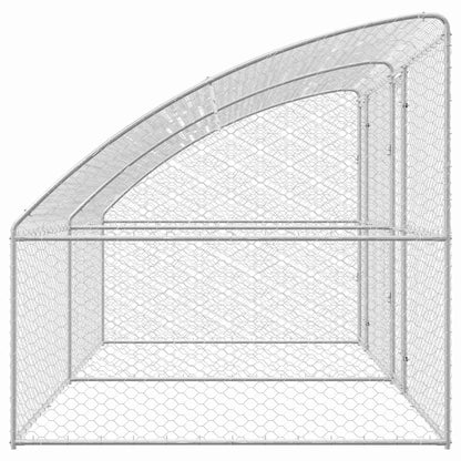vidaXL Dog Kennel 2 pcs Silver 4 x 2 x 2 m Galvanised steel 5