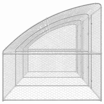 vidaXL Dog Kennel 3 pcs Silver 6 x 2 x 2 m Galvanised steel 5