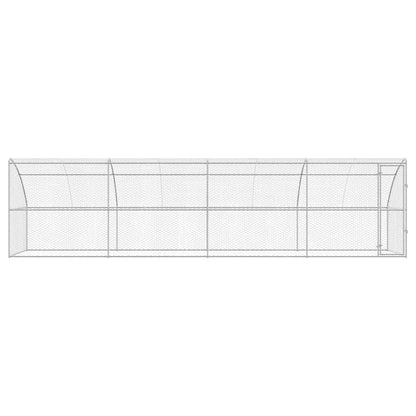 vidaXL Dog Kennel 4 pcs Silver 8 x 2 x 2 m Galvanised steel 4