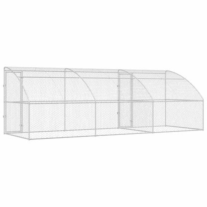 vidaXL Dog Kennel 3 pcs Silver 6 x 2 x 2 m Galvanised steel 6