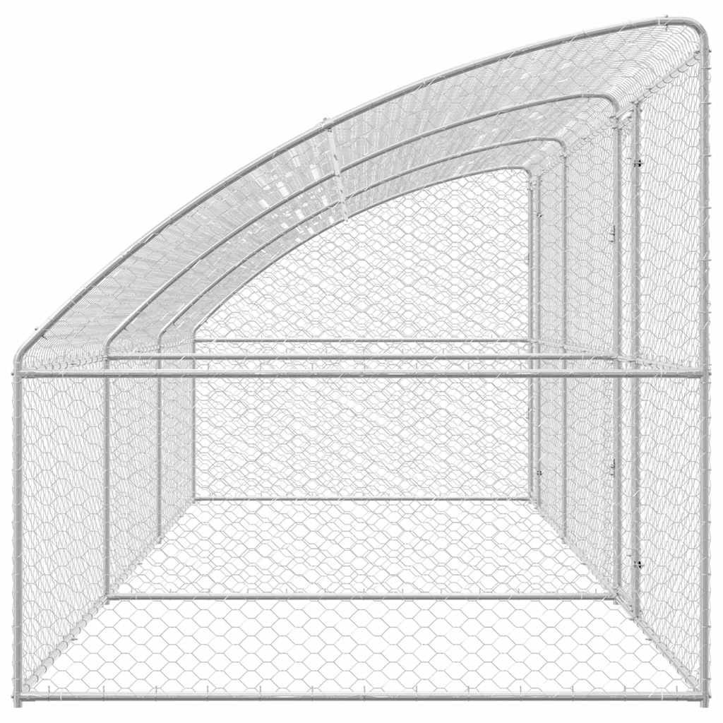 vidaXL Dog Kennel 3 pcs Silver 6 x 2 x 2 m Galvanised steel 5
