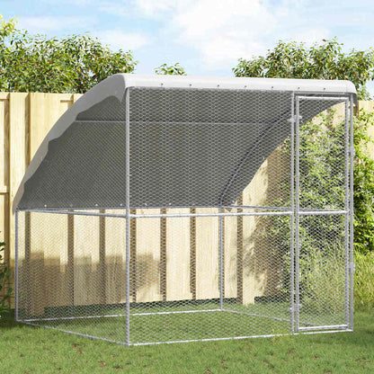 vidaXL Chicken Cage Silver 2 x 2 x 2 m Galvanised Steel 1