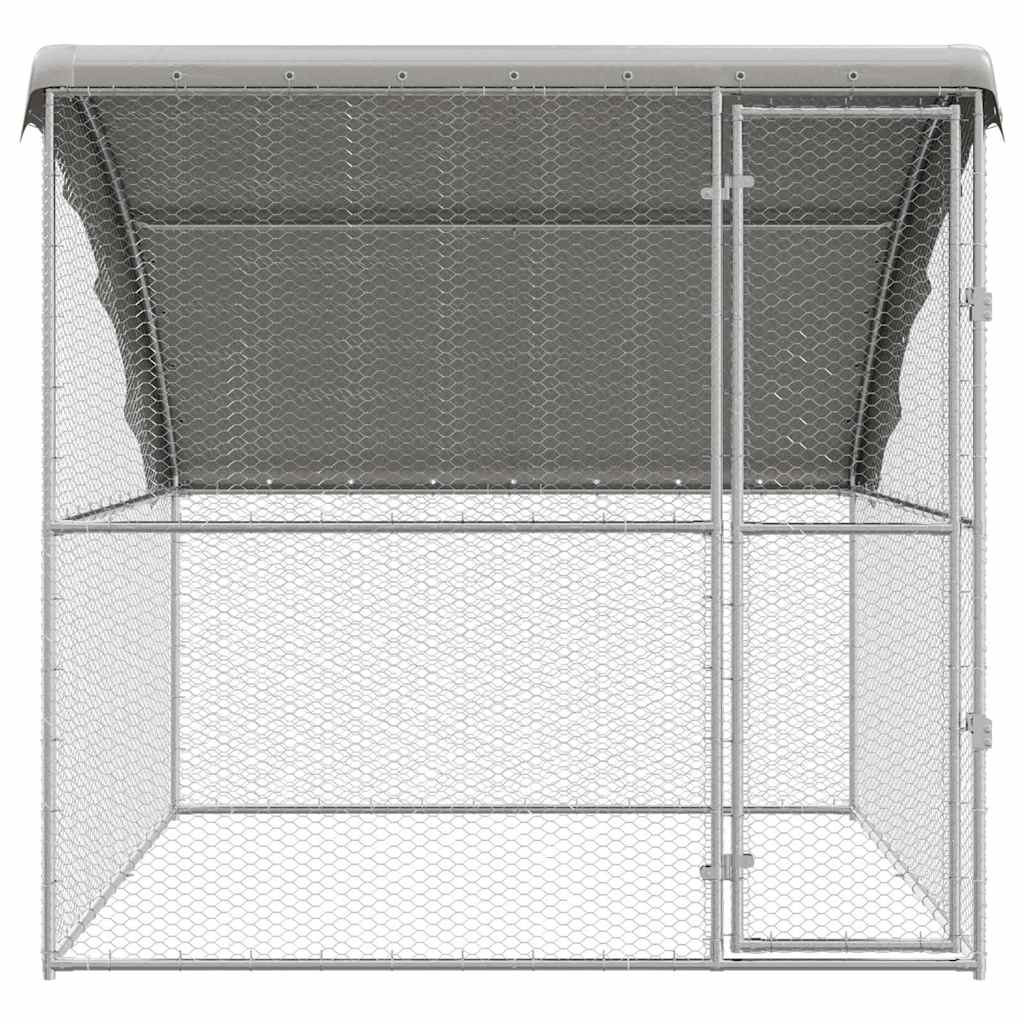 vidaXL Chicken Cage Silver 2 x 2 x 2 m Galvanised Steel 4