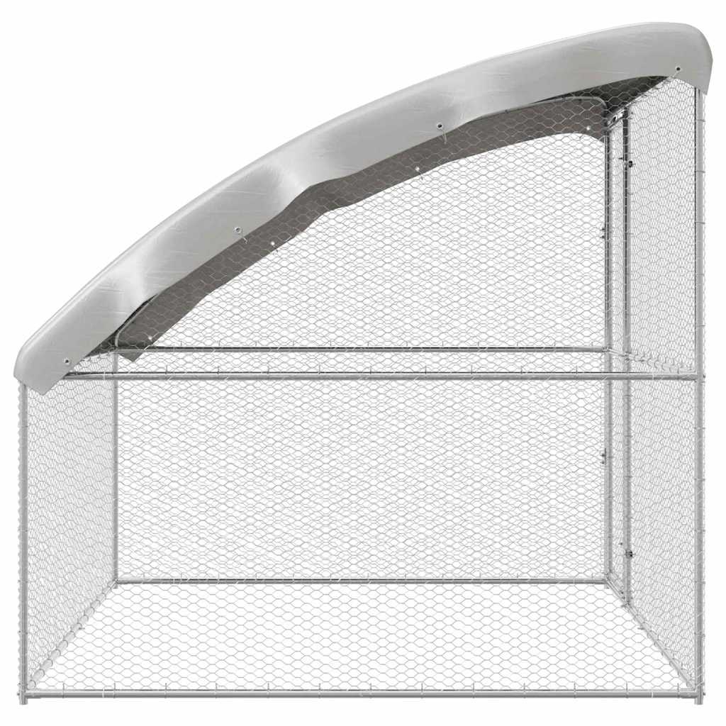 vidaXL Chicken Cage Silver 2 x 2 x 2 m Galvanised Steel 5