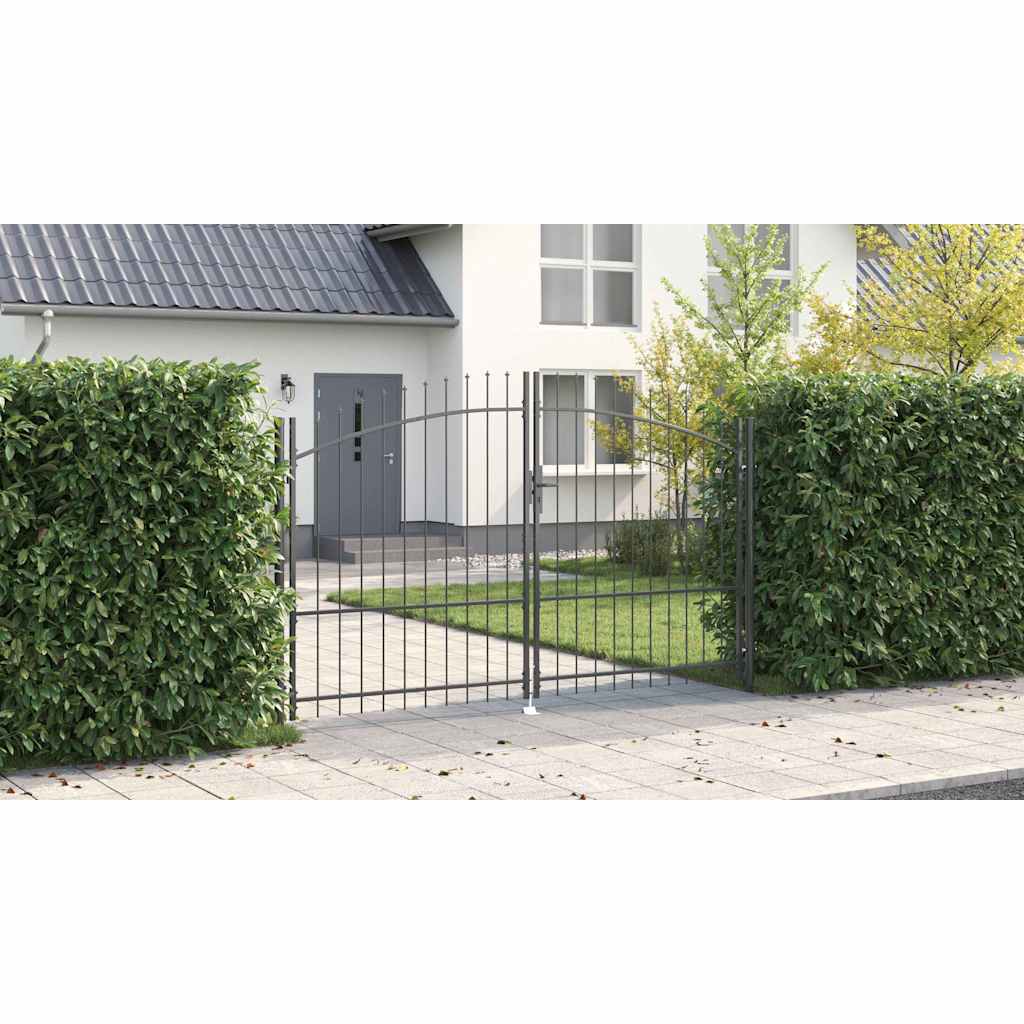 vidaXL Double Gate WOERDEN 299.5 x 224.5 cm Steel Grey Lockable 4