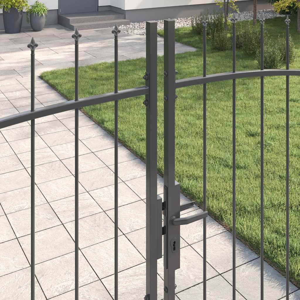 vidaXL Double Gate WOERDEN 299.5 x 224.5 cm Steel Grey Lockable 5