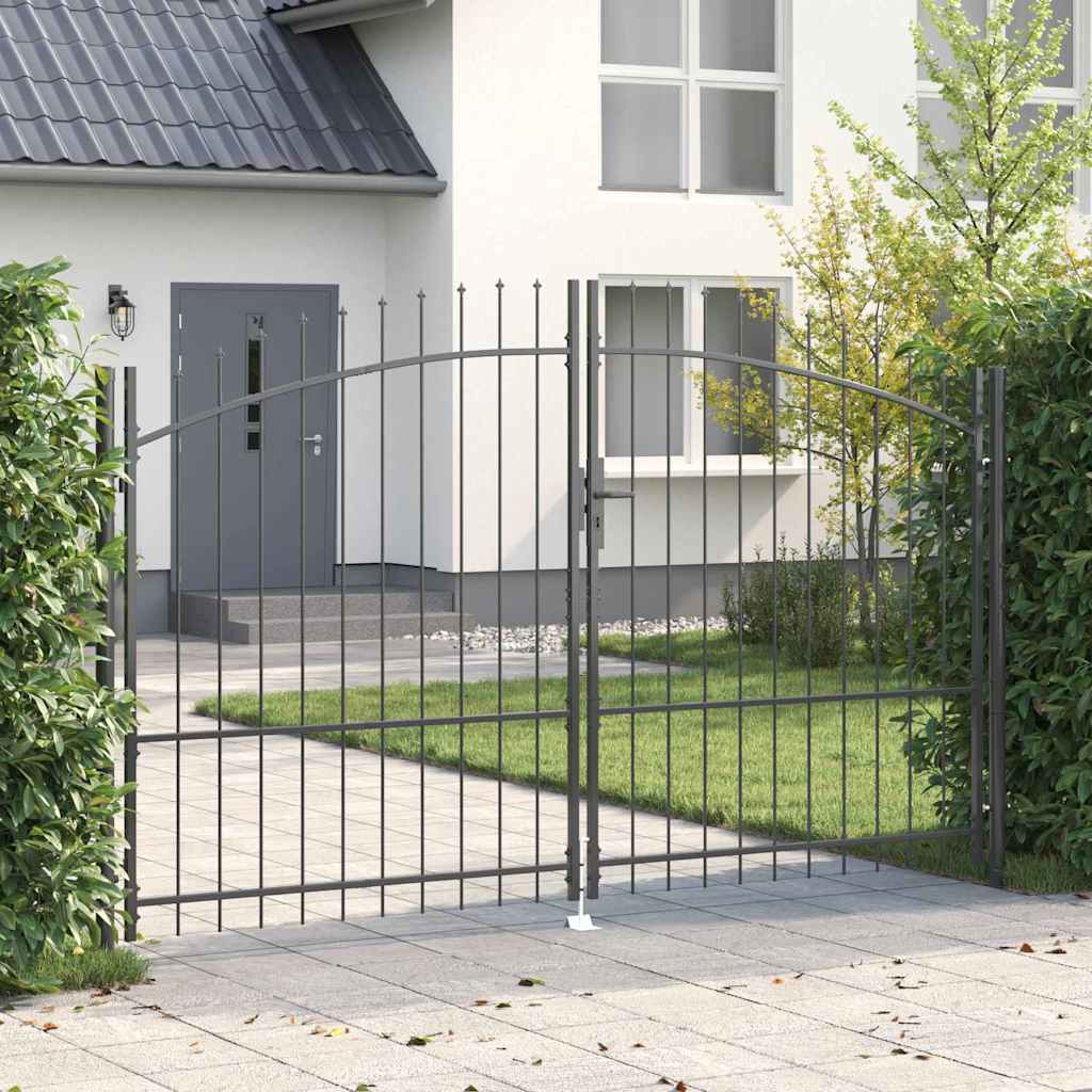vidaXL Double Gate WOERDEN 299.5 x 224.5 cm Steel Grey Lockable 1