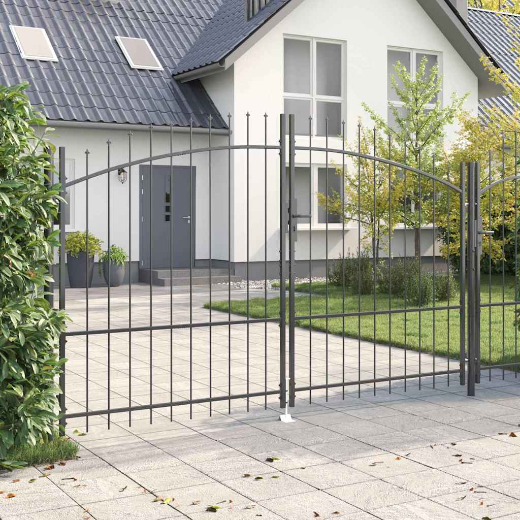 vidaXL Double Gate WOERDEN 299.5 x 224.5 cm Steel Grey Lockable 3