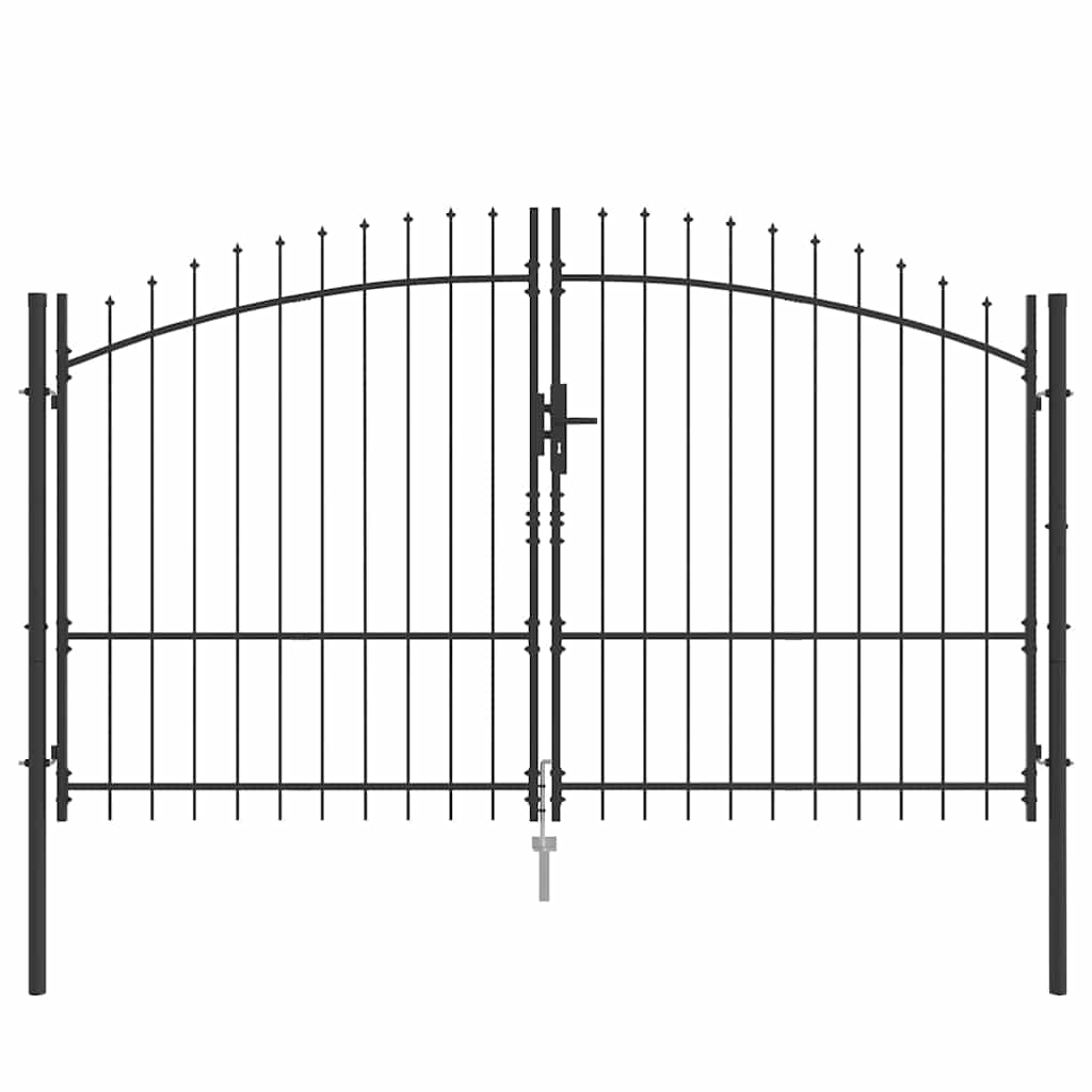 vidaXL Double Gate WOERDEN 299.5 x 224.5 cm Steel Grey Lockable 2