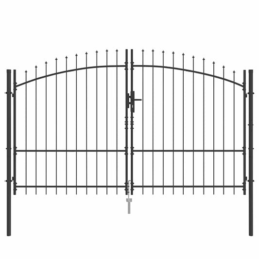 Double Gate WOERDEN 400 x 174.5 cm Steel Lockable 299.5 cm 175 cm