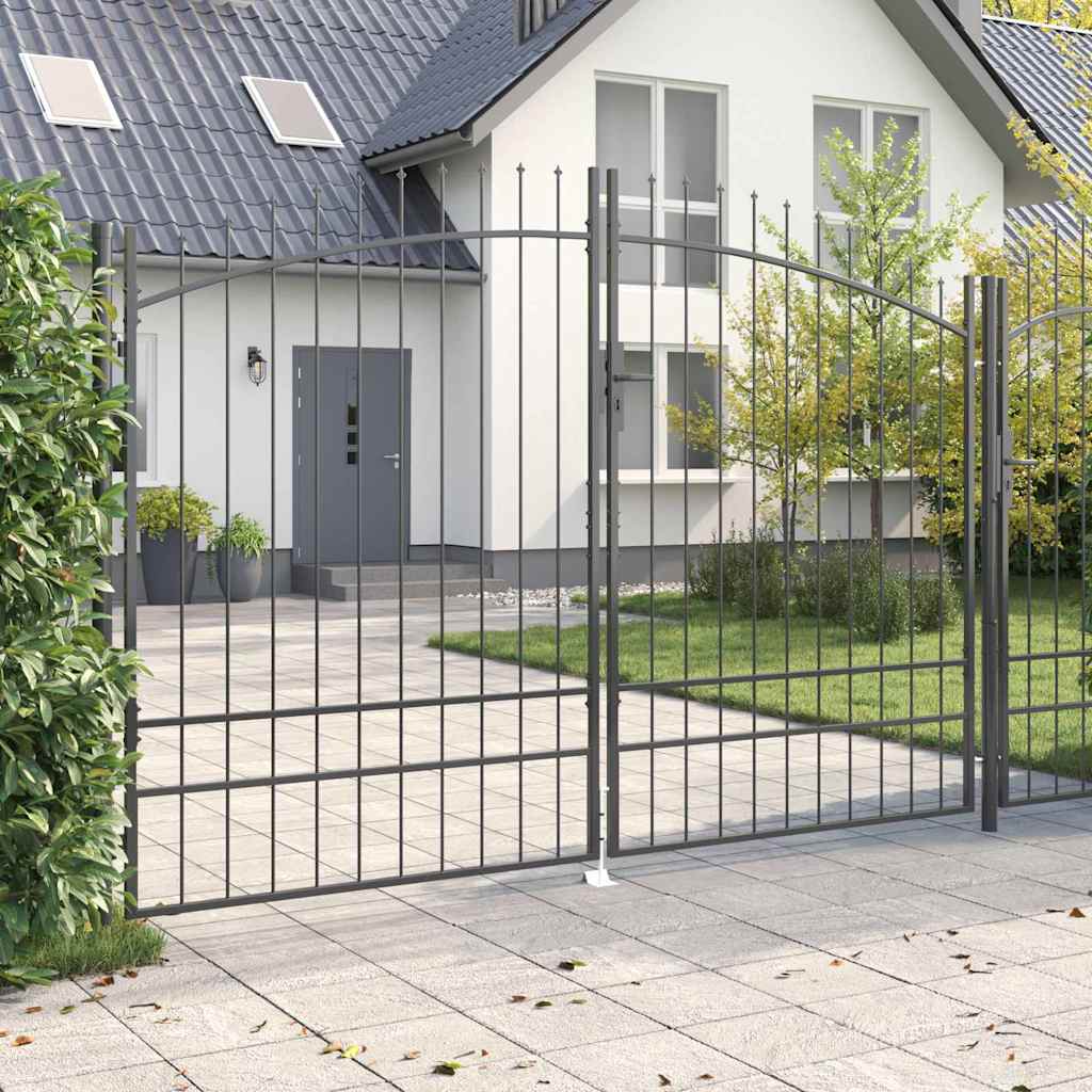 vidaXL Double Gate WOERDEN 299.5 x 249.5 cm Steel Grey Lockable 3