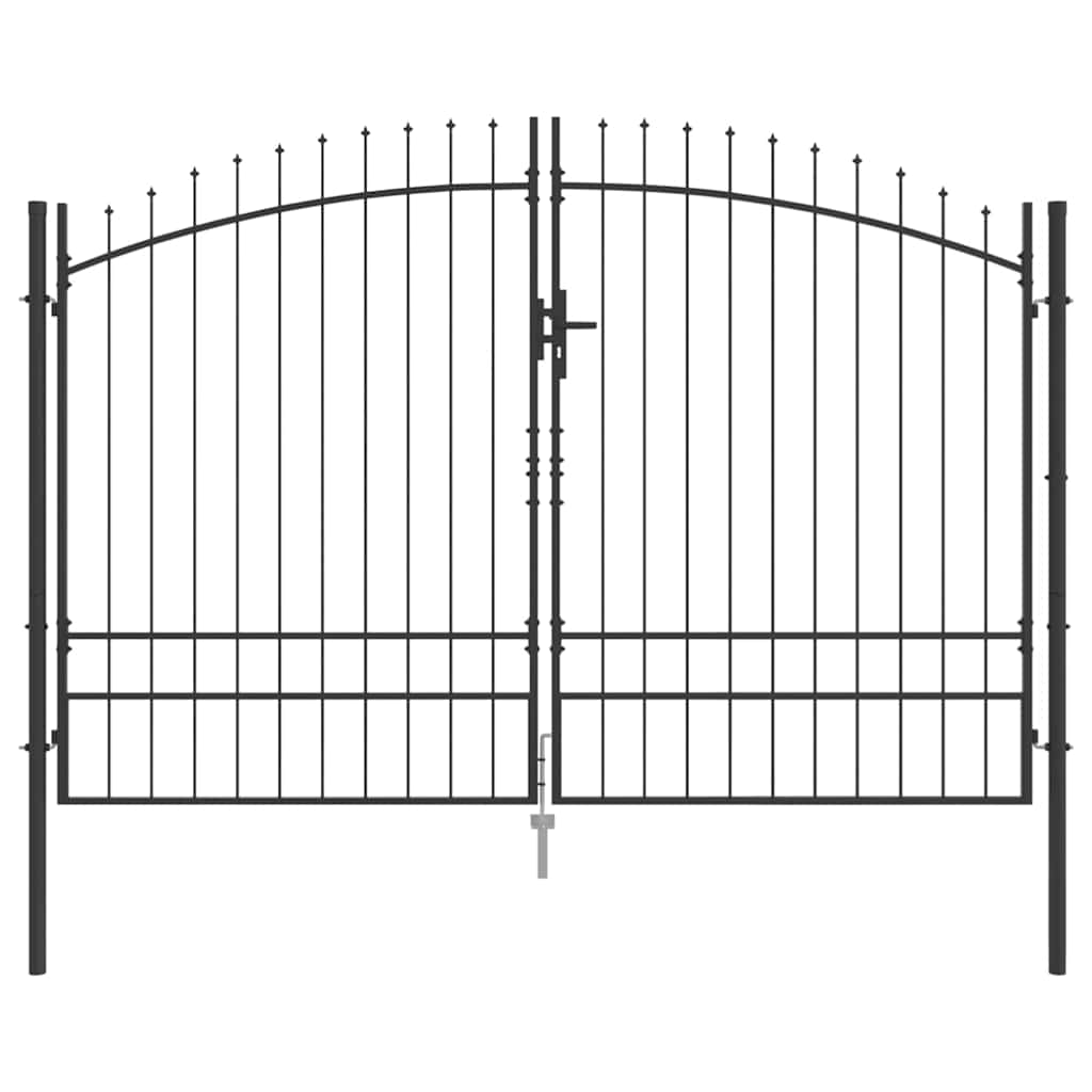 vidaXL Double Gate WOERDEN 299.5 x 249.5 cm Steel Grey Lockable 2