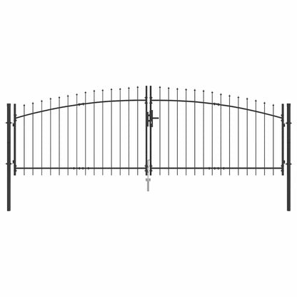 vidaXL Double Gate WOERDEN 400 x 199.5 cm Steel Grey Lockable 2