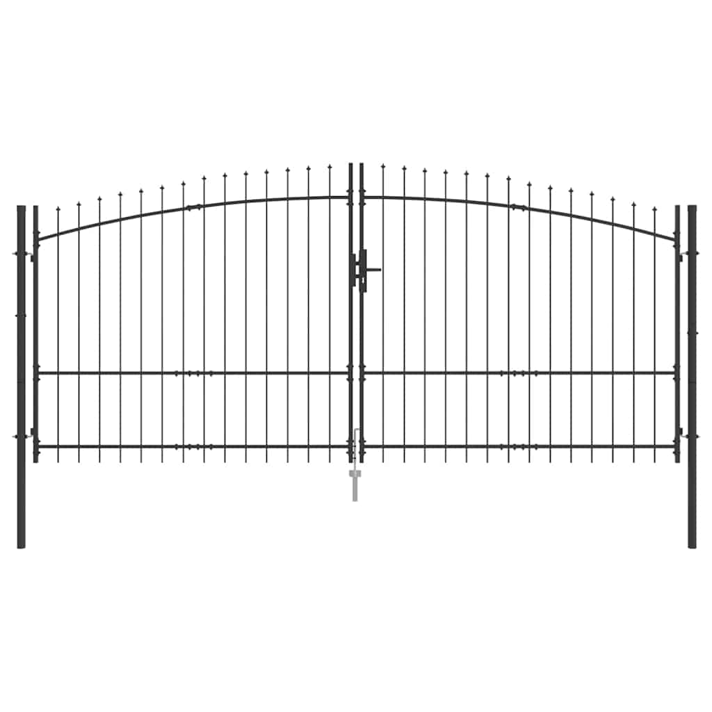 Double Gate WOERDEN 400 x 174.5 cm Steel Lockable 400 cm 175 cm