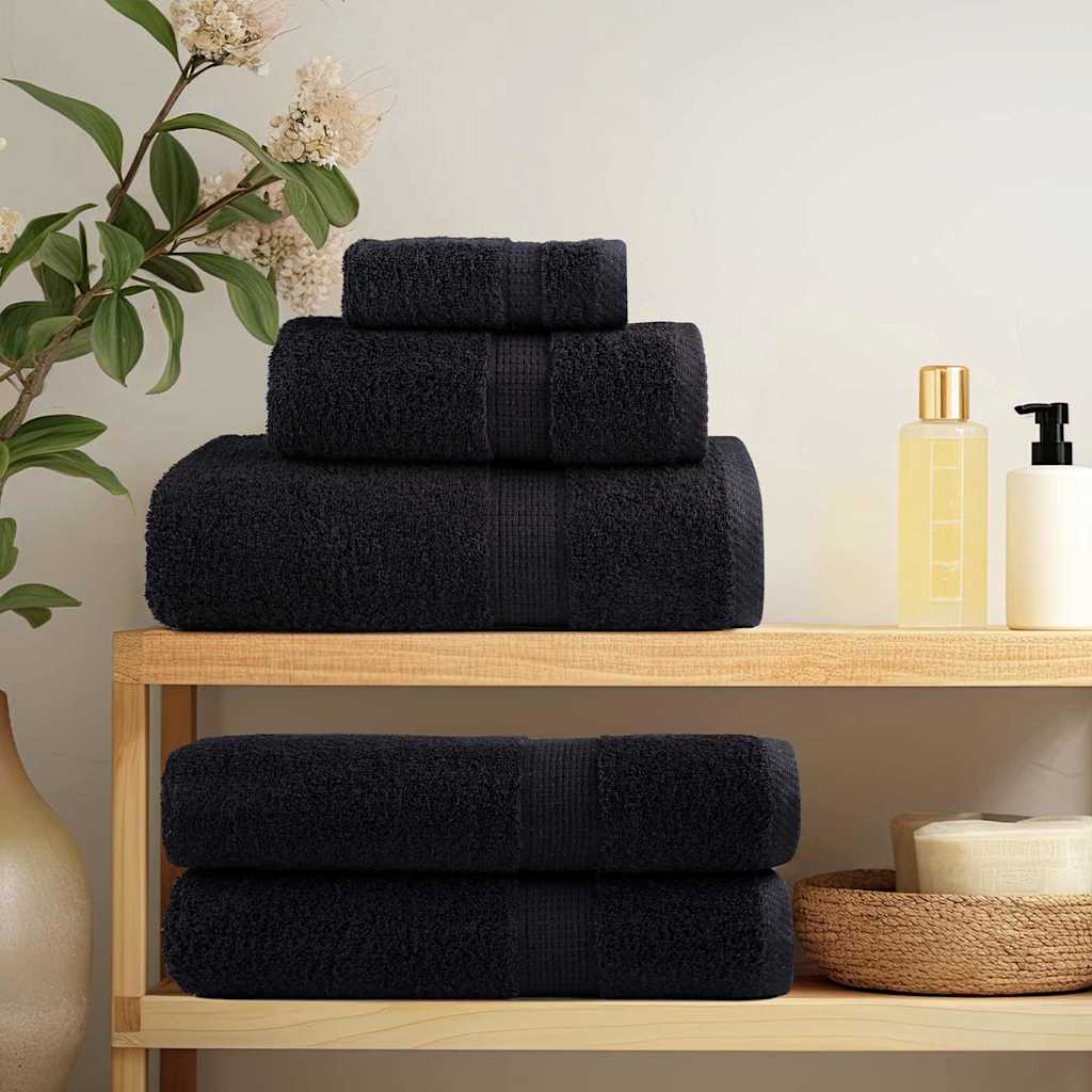 vidaXL Guest Towel SOLUND 25 pcs Black 100 x 150 cm 550 gsm 1